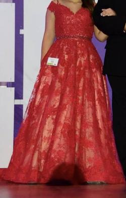 Sherri Hill Red Size 8 Belt Ball gown on Queenly