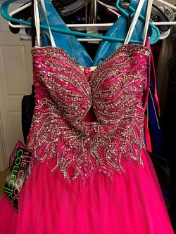 Jovani Pink Size 0 Strapless Ball gown on Queenly