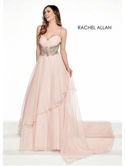 Rachel Allen Pink Size 4 Train A-line Dress on Queenly