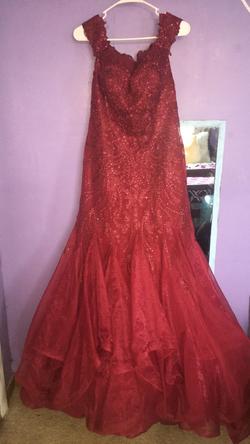 Sherri Hill Red Size 14 Plus Size Mermaid Dress on Queenly