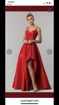 Promgirl Red Size 2 Sorority Formal Prom Pageant Side slit Dress on Queenly