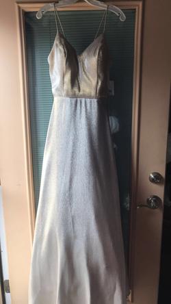davids bridal Gold Size 6 Prom $300 Ball gown on Queenly