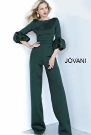 Style 1227 Jovani White Size 8 Green Jumpsuit Dress on Queenly
