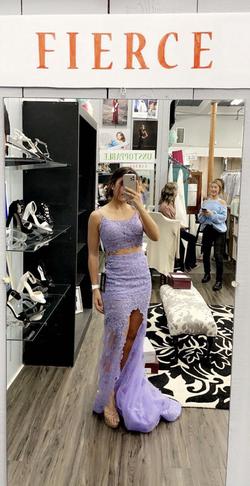 Sherri Hill Purple Size 4 Side slit Dress on Queenly