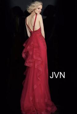 Jovani Red Size 12 Black Tie Mermaid Dress on Queenly