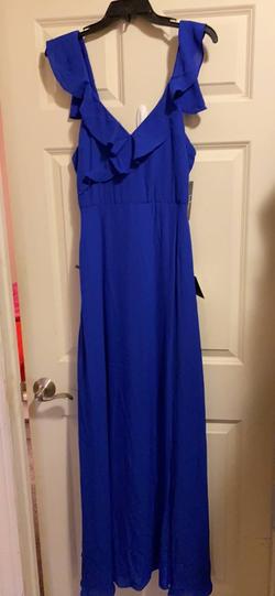 Lulus Blue Size 2 Floor Length Straight Dress on Queenly