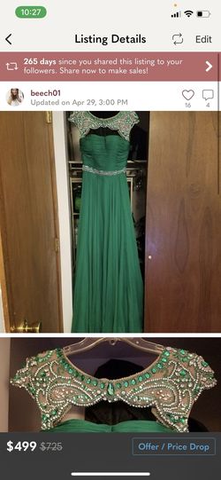 Sherri Hill Green Size 2 Cut Out Pageant A-line Dress on Queenly