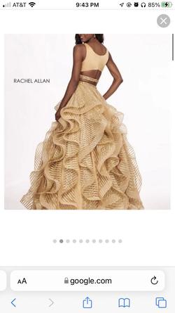 Rachel Allan Gold Size 6 Ball gown on Queenly