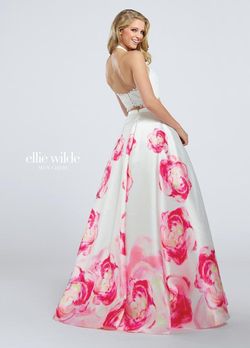 Style Ew117028 Ellie Wilde Multicolor Size 4 Floor Length A-line Dress on Queenly