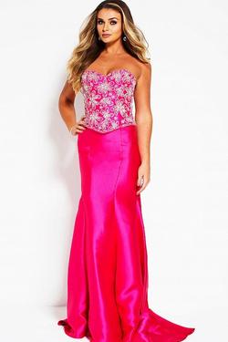 Style 94285 Jovani  Pink Size 12 Plus Size Mermaid Dress on Queenly