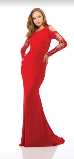 Style 1629 Nika Formals Red Size 8 Military Mermaid Dress on Queenly