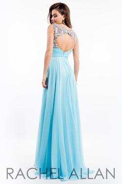 Style 7080 Rachel Allan Blue Size 12 Pageant Turquoise Plus Size A-line Dress on Queenly