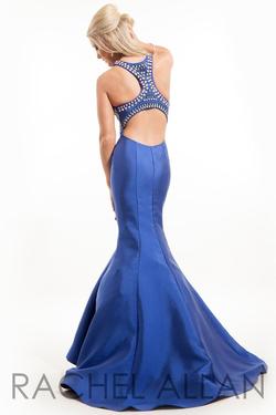 Style 2029 Rachel Allan Blue Size 0 Mermaid Dress on Queenly