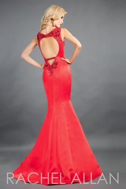 Style 8292 Rachel Allan Red Size 2 Pageant Mermaid Dress on Queenly