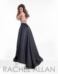 Style 9000 Rachel Allan Black Size 12 Plus Size A-line Dress on Queenly