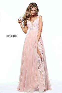 Style 50995 Sherri Hill Pink Size 10 Pageant A-line Dress on Queenly