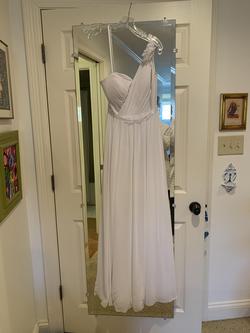 B2 White Size 6 Pageant Straight Dress on Queenly