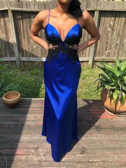 Sparkle Prom Blue Size 2 Shiny Black Straight Dress on Queenly