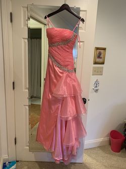 Johnathan Kayne Pink Size 2 Black Tie Side slit Dress on Queenly