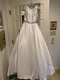 Alyce Paris White Size 4 Cotillion Prom Ball gown on Queenly
