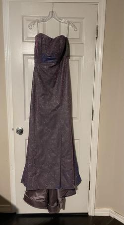 Sherri Hill Purple Size 14 Mini Floor Length $300 Train Dress on Queenly