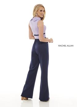 Rachel Allan Multicolor Size 4 High Neck Lavender Jumpsuit Dress on Queenly