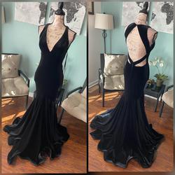 Jovani Black Size 0 Jersey Mermaid Dress on Queenly