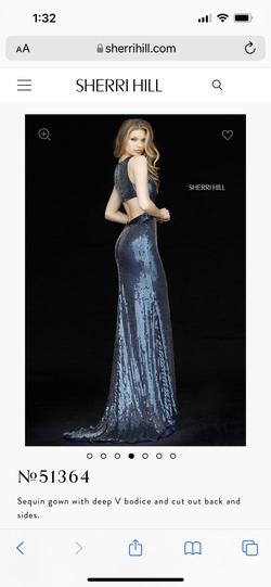 Sherri Hill Blue Size 0 Straight Dress on Queenly