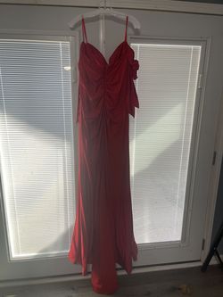 Red Size 20 Side slit Dress on Queenly