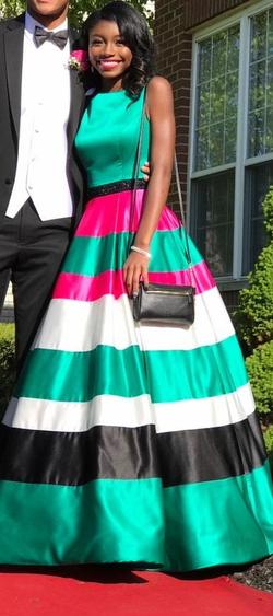 Sherri Hill Multicolor Size 0 Floor Length Jewelled Ball gown on Queenly