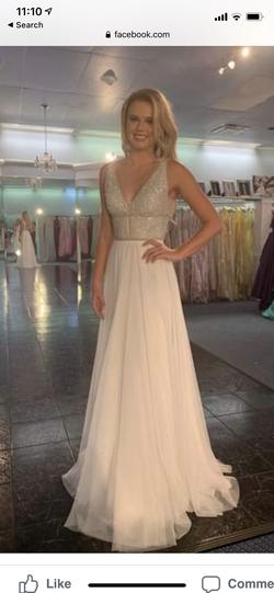 Sherri Hill White Size 0 Jewelled Sequin A-line Dress on Queenly