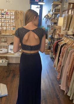 Sherri Hill Blue Size 2 Navy Prom Cocktail Dress on Queenly