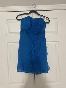 Phoebe couture Blue Size 4 Midi Cocktail Dress on Queenly