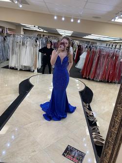 Ellie Wilde Royal Blue Size 0 Floor Length Mermaid Dress on Queenly