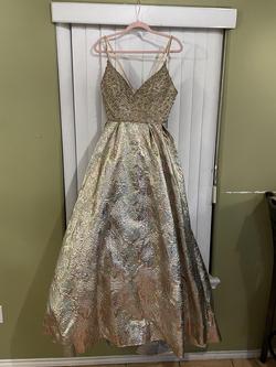 Glitz & glamour Multicolor Size 12 50 Off Floor Length Train Dress on Queenly