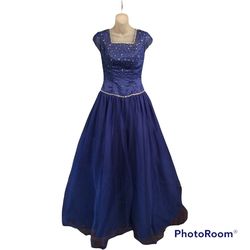 Eternity Blue Size 4 Prom 50 Off Tulle Ball gown on Queenly