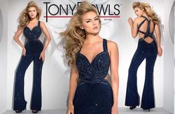 Tony Bowls Purple Size 6 Sequin Jumpsuit Dress on Queenly
