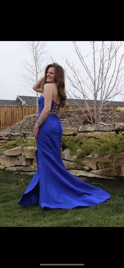 Sherri Hill Blue Size 2 Pageant Corset Mermaid Dress on Queenly