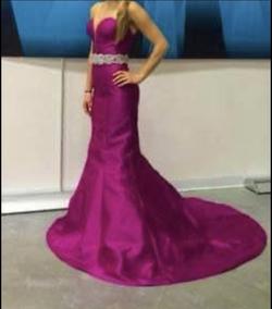 Jovani Hot Pink Size 2 Strapless Mermaid Dress on Queenly