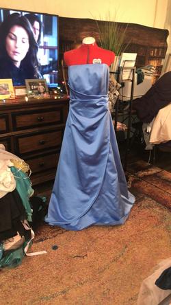 Davids Bridal Blue Size 8 Ball gown on Queenly
