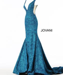 Style 47075 Jovani Blue Size 12 Mermaid Dress on Queenly