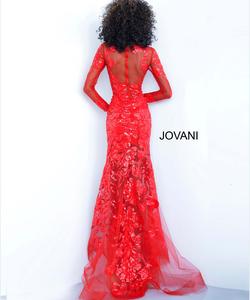 Style 60285 Jovani Red Size 4 Pageant Mermaid Dress on Queenly