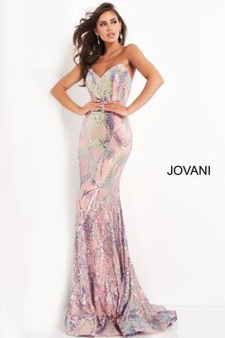 Style 5100 Jovani Pink Size 2 Pageant Mermaid Dress on Queenly