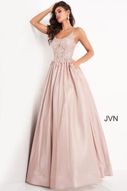 Style JVN03038 Jovani Nude Size 12 Plus Size A-line Dress on Queenly
