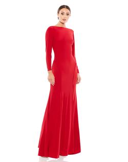 Style 25929 Mac Duggal Red Size 4 Straight Dress on Queenly