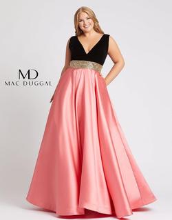 Style 66787 Mac Duggal Pink Size 14 Plus Size Ball gown on Queenly
