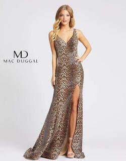 Style 67359 Mac Duggal Multicolor Size 6 Side slit Dress on Queenly