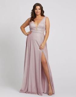Style 49043 Mac Duggal Purple Size 16 Plus Size Side slit Dress on Queenly