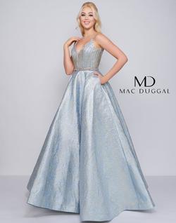 Style 66701 Mac Duggal Blue Size 12 Ball gown on Queenly