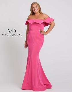 Style 67217 Mac Duggal Pink Size 18 Plus Size Mermaid Dress on Queenly